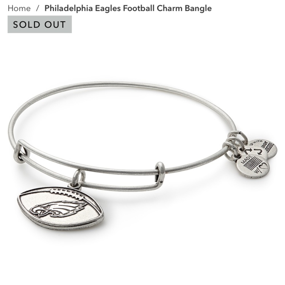 Alex and Ani Philadelphia Eagles charm bangle